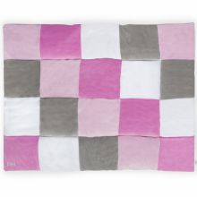 Tapis de jeu patchwork rose et gris (80 x 100 cm)  par Jollein
