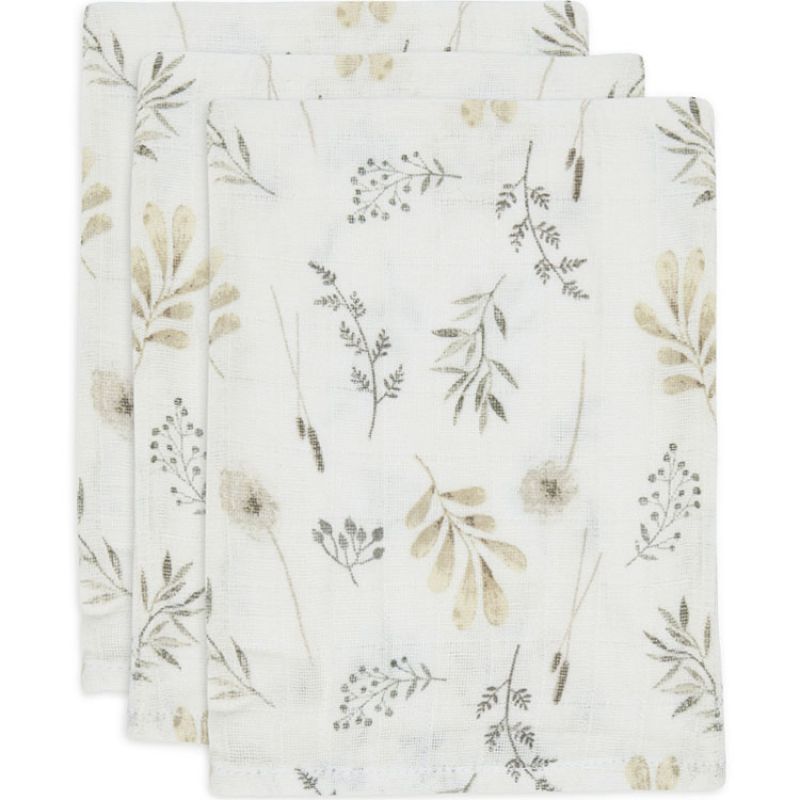 Lot de 3 gants de toilette en gaze de coton Wild Flowers Jollein