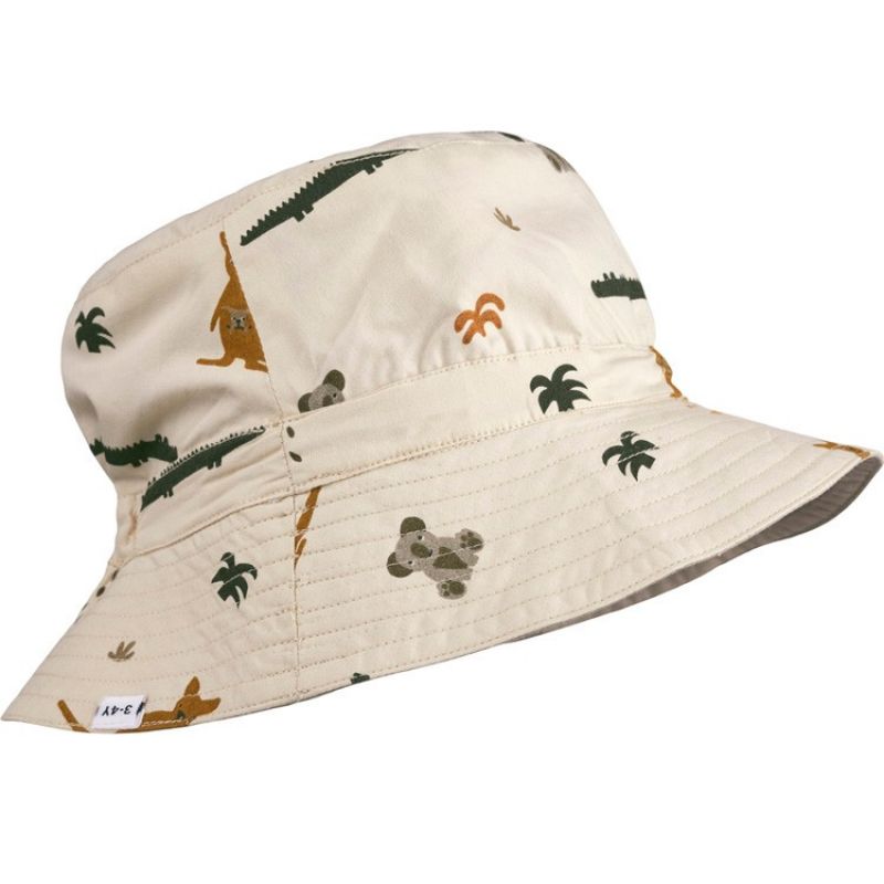 Chapeau de soleil réversible Sander Aussie sea shell mix (6-9 mois) Liewood