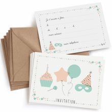 Lot de 8 cartes d'invitation anniversaire  par Zü