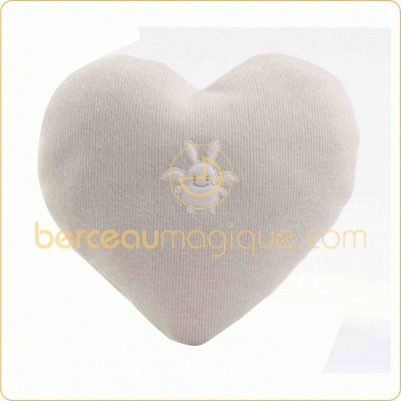Coussin coeur ange lapin Trousselier