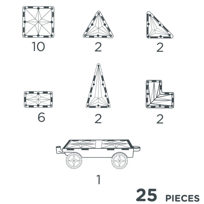 Kit de construction magnétique Voiture Wheels Intense (25 pièces) Cleverclixx Produit 9
