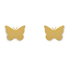 Boucles d'oreilles Nature papillon (vermeil doré)  par Coquine