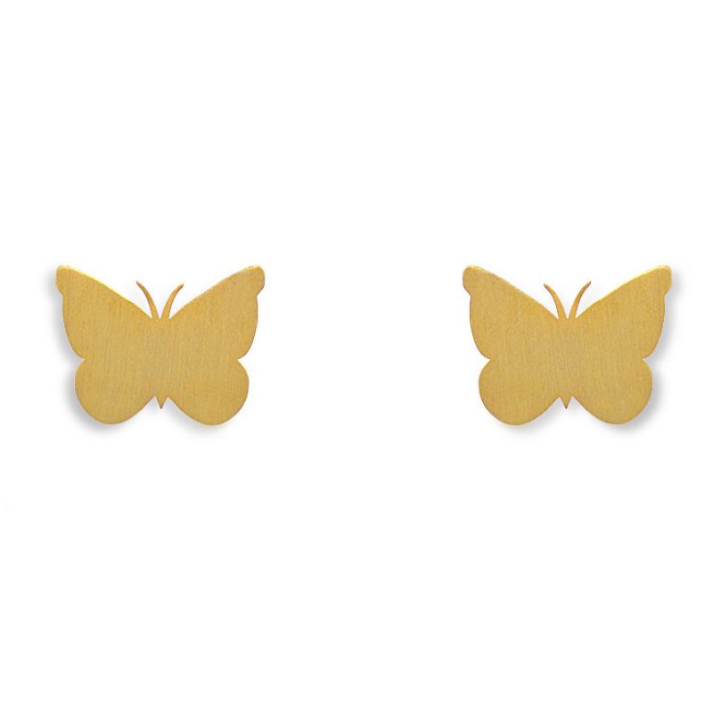 Boucles d'oreilles Nature papillon (vermeil doré) Coquine