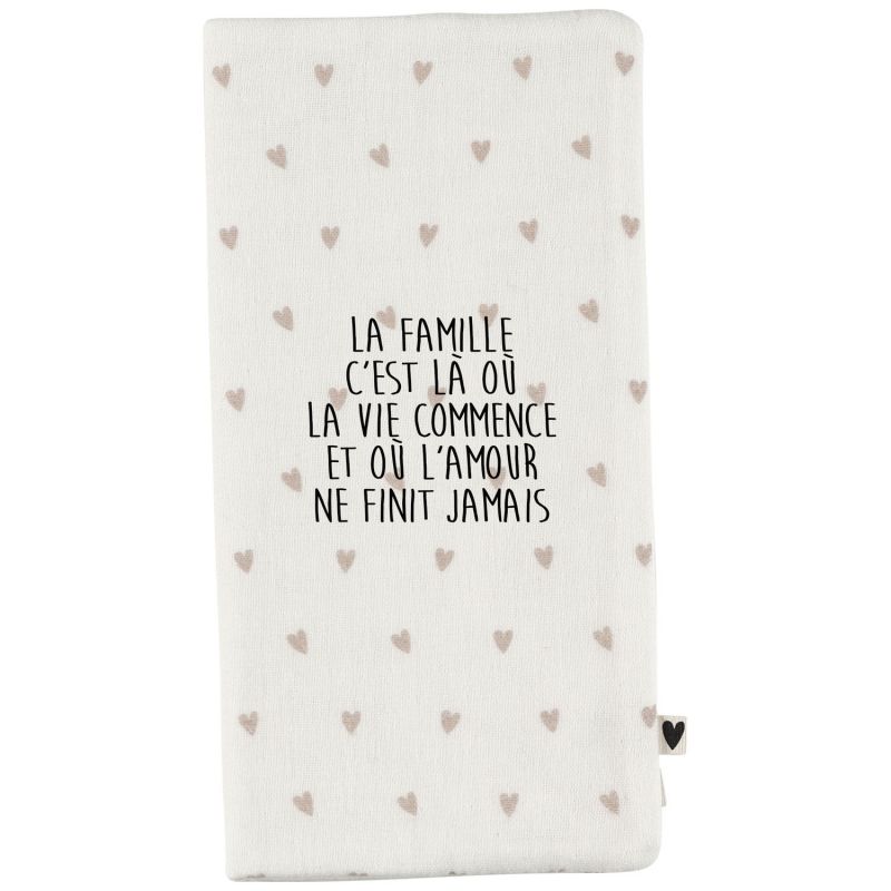 Protège livret de famille Gaze Coeurs (personnalisable) Atelier Wagram Produit 3