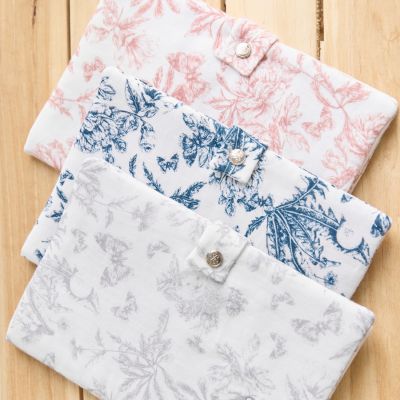 Protège carnet de santé Toile de Jouy rose