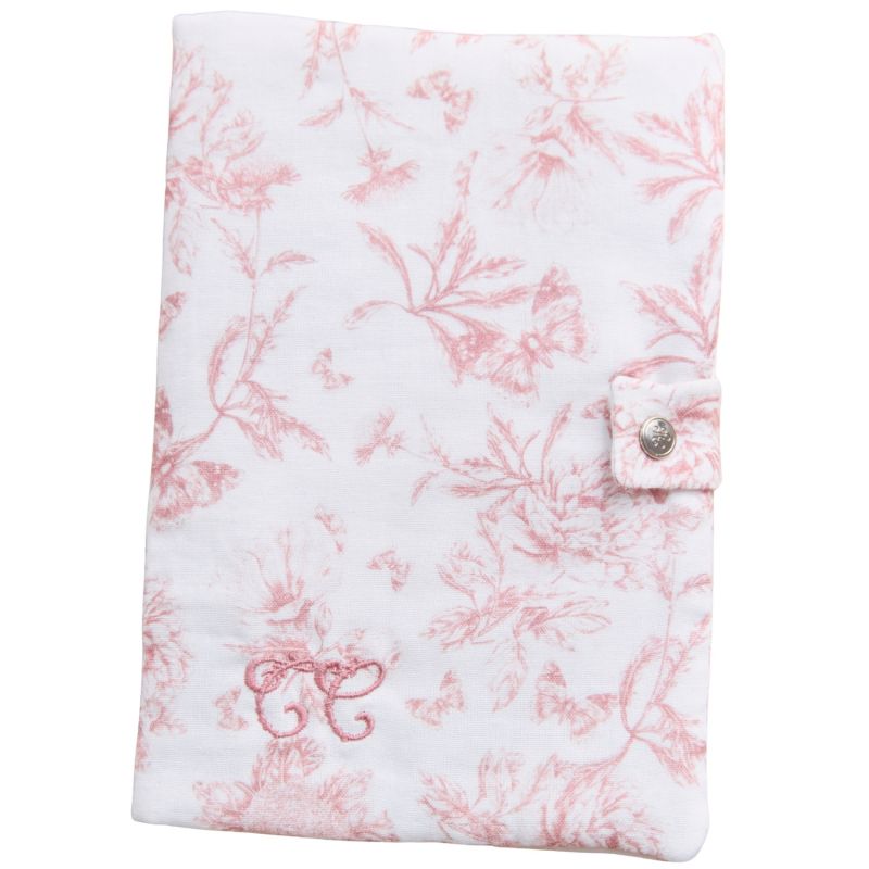 Protège carnet de santé Toile de Jouy rose Tartine et Chocolat Produit 1