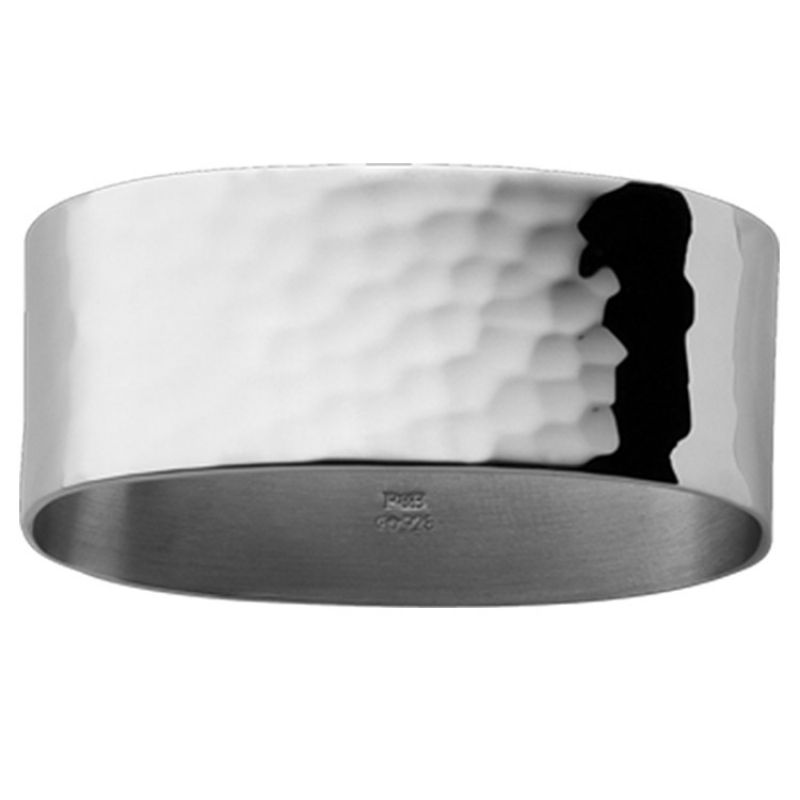 Rond de serviette martelé (métal argenté) Robbe & Berking