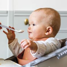 Lot de 2 cuillères silicone 1er âge avec boîte de transport Duo nature