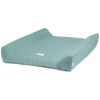 Matelas à langer Stories Édition limitée Teal cream grid - Nobodinoz