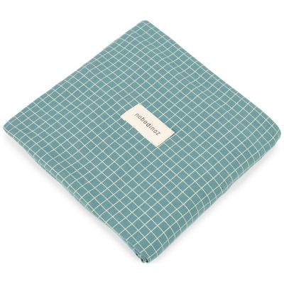 Matelas à langer Stories Édition limitée Teal cream grid