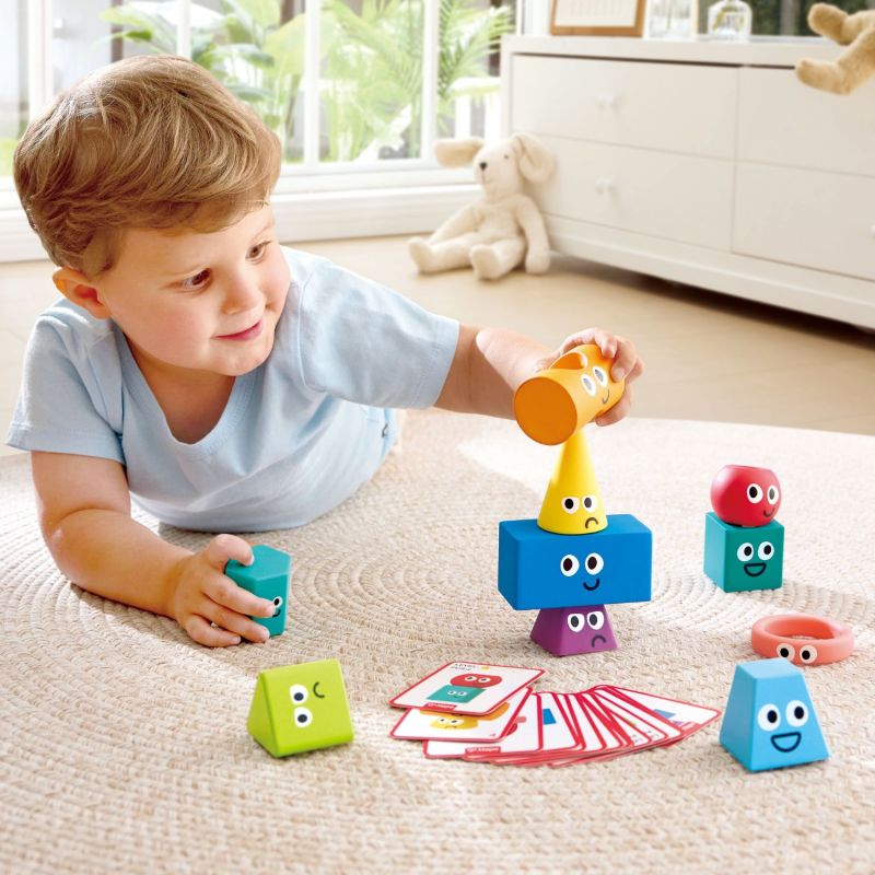 Set de 10 blocs à empiler Montessori Hape Ambiance 2
