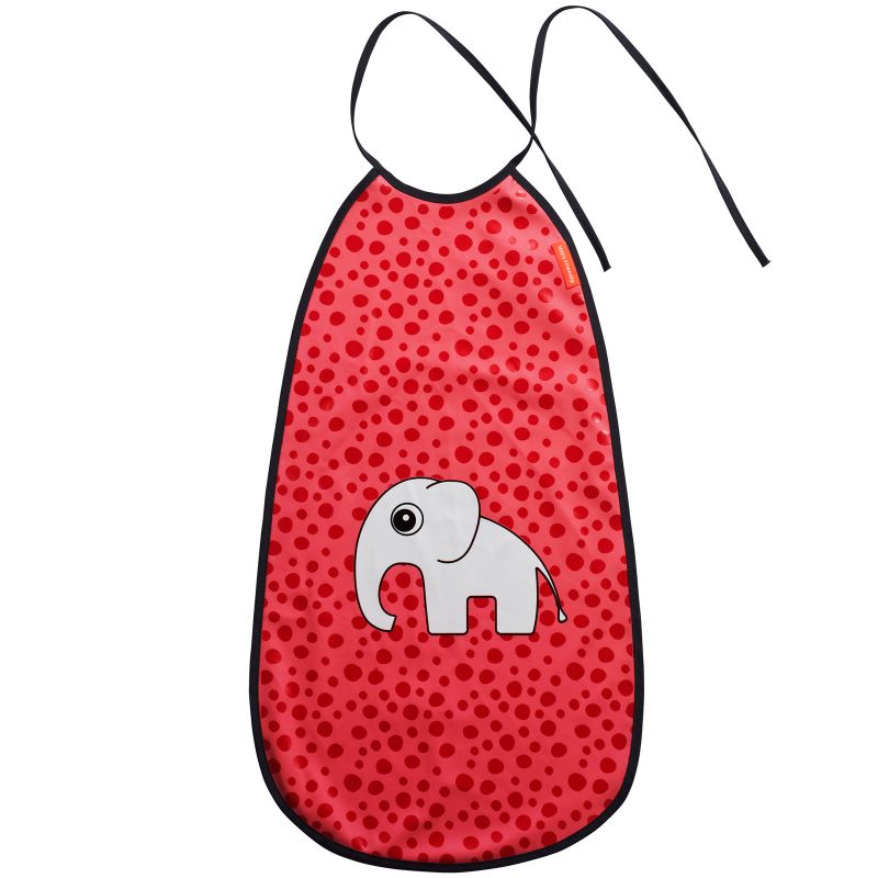 Bavoirs à nouer imperméable Elphee Dots éléphant rose framboise Done by Deer
