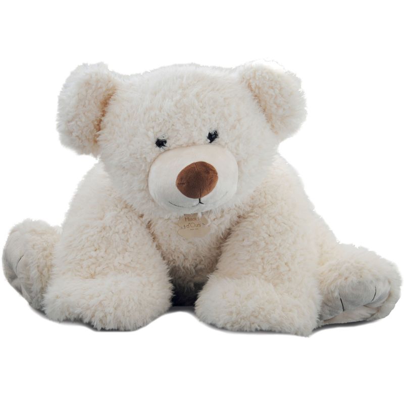Peluche Pat'ours blanc (90 cm) Histoire d'Ours