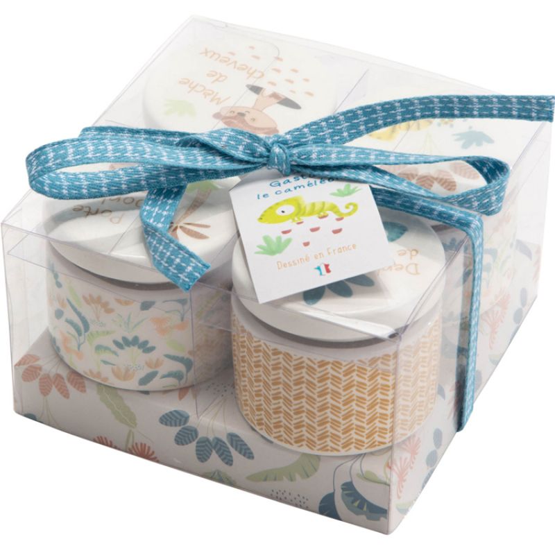 Coffret cadeau de naissance Gaston le caméléon Amadeus Les Petits