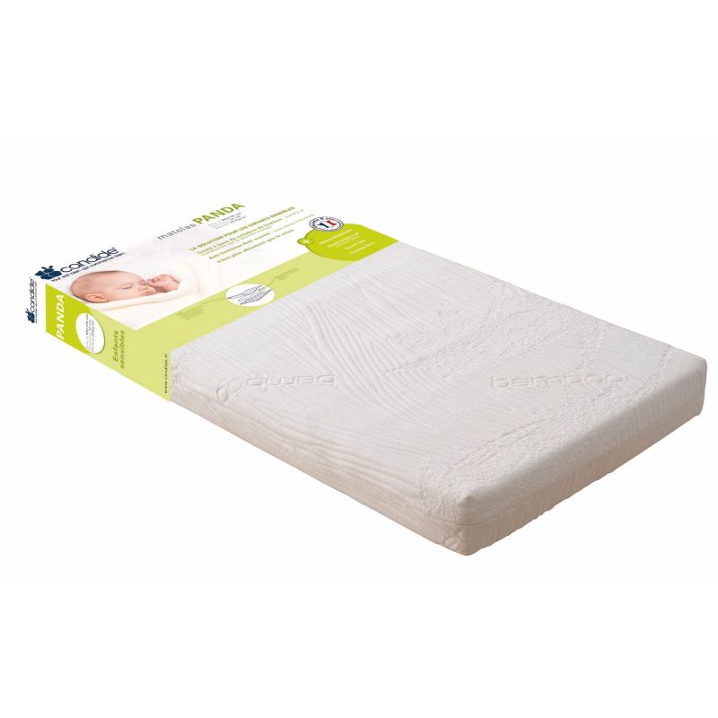 Matelas Panda bambou (déhoussable) (70 x 140 cm) Candide
