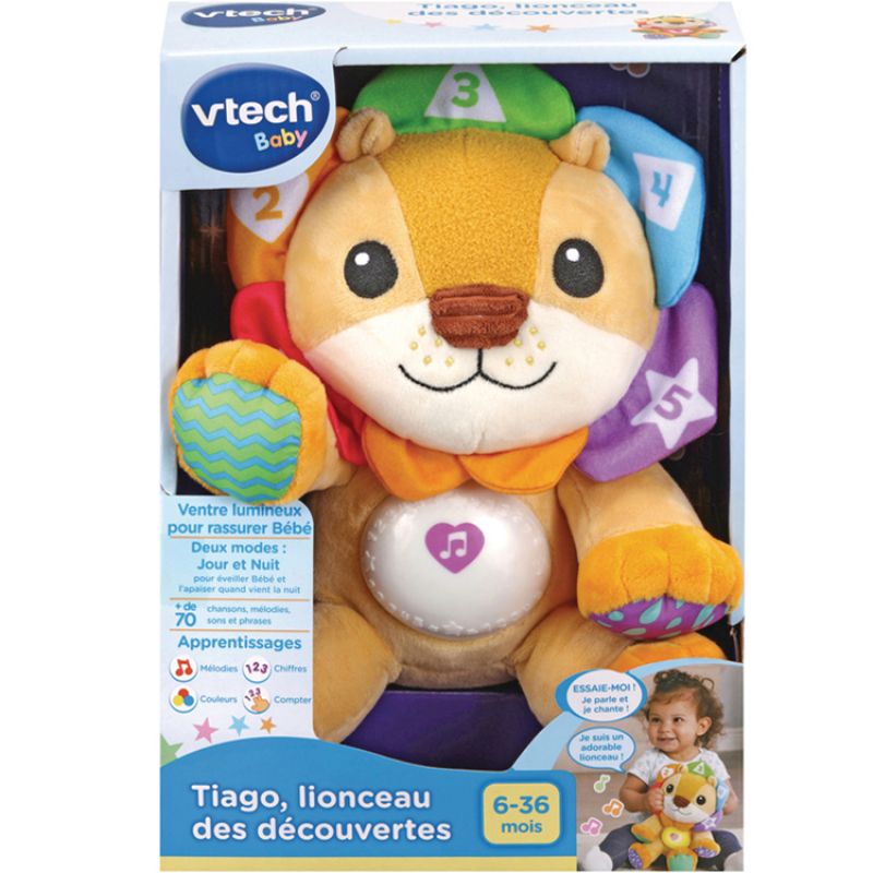 Peluche d'activités Tiago lionceau des découvertes VTech