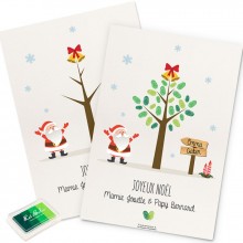 Affiche Mini arbre à empreintes Noël personnalisable (A4)  par La Poupette à paillettes