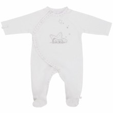 Pyjama chaud Poudre d'étoiles Nouky blanc (1 mois : 56 cm)  par Noukie's