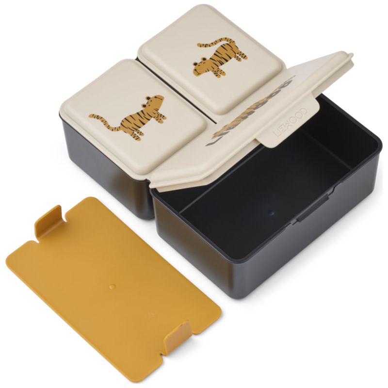 Lunch box à compartiments Driss Tiger Sandy (1,2 L) Liewood Produit ouvert 3