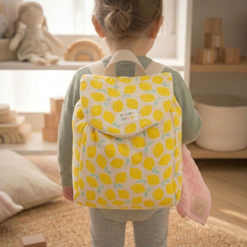 Sac à dos maternelle Citron Pop Sauthon Ambiance 2