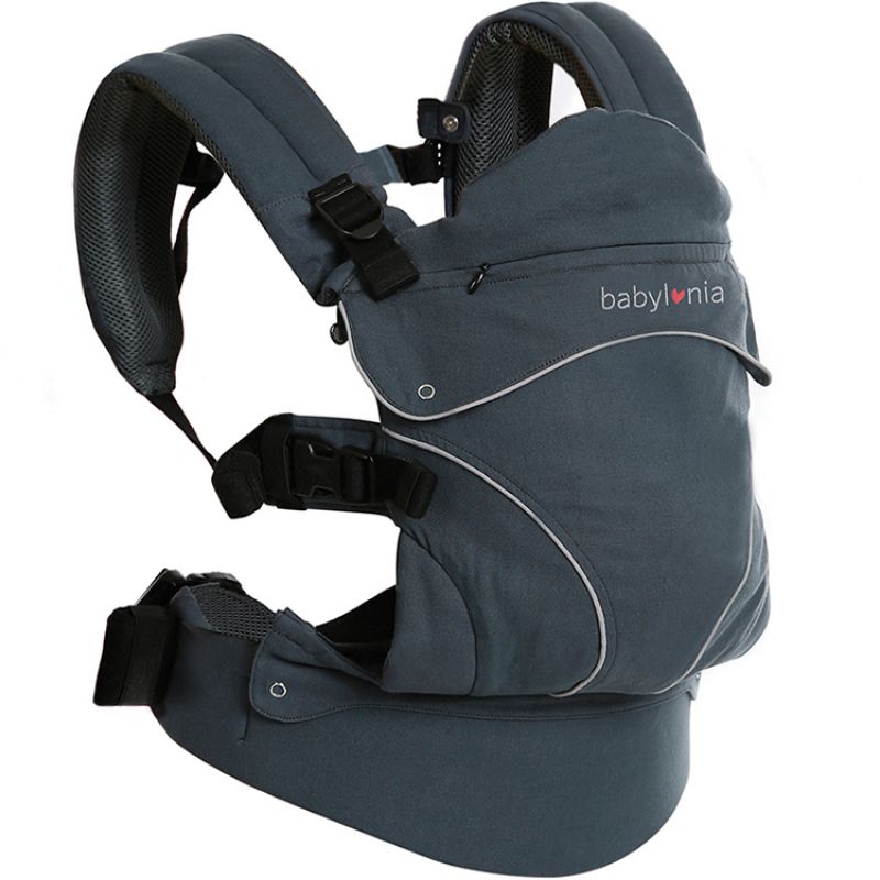 Porte bébé Flexia coton bio gris foncé Babylonia carriers