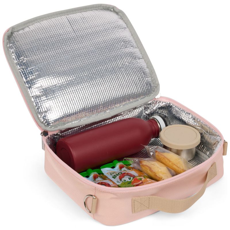 Sac isotherme Papillon Paillette Rose Caramel & Cie Produit ouvert 3