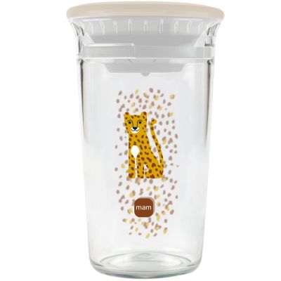 Verre d'apprentissage léopard beige (290ml)