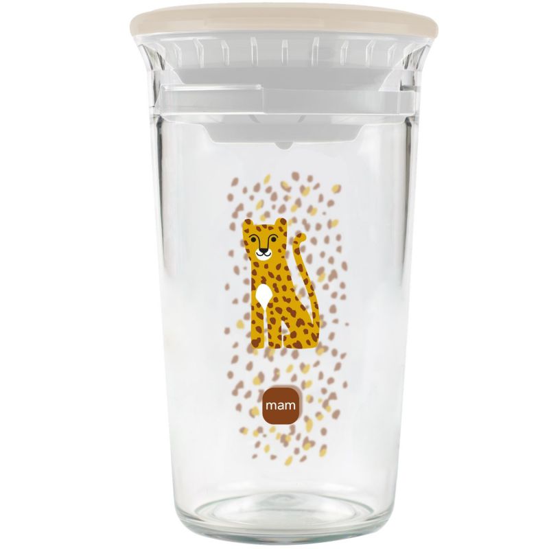 Verre d'apprentissage léopard beige (290ml) MAM Produit 1