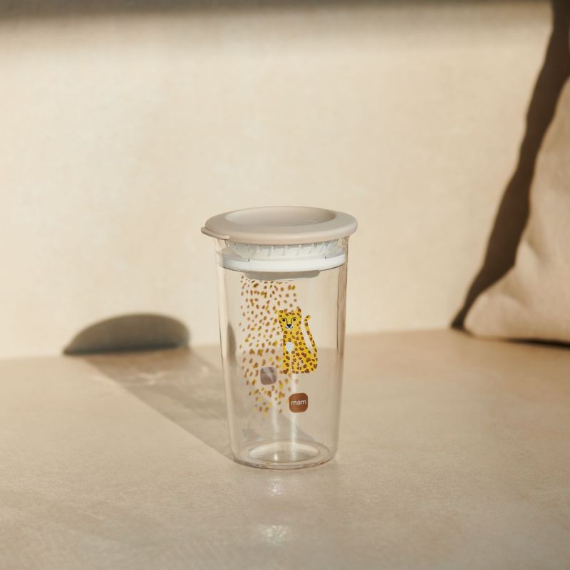 Verre d'apprentissage léopard beige (290ml) MAM Ambiance 8