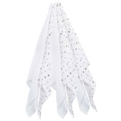 Lot de 6 langes en coton étoile (70 x 70 cm) - Trois Kilos Sept