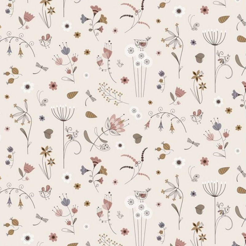 Papier peint Jardin merveilleux Lutin Petit Pois