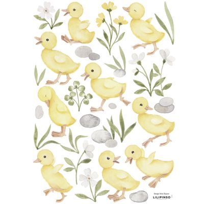 Planche de stickers A3 9 petits cannetons Lilipinso