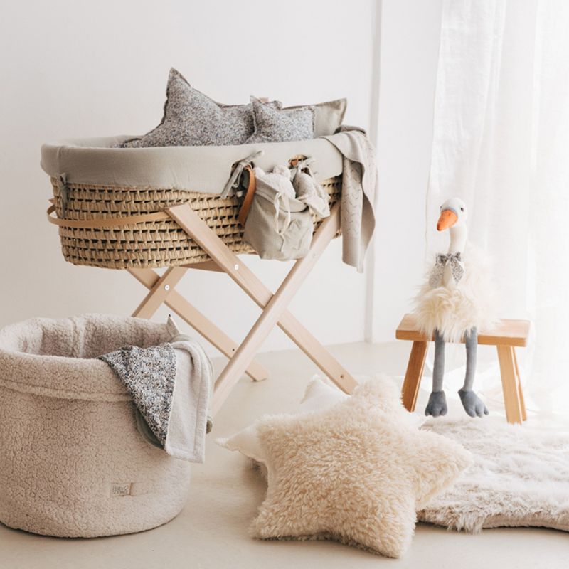 Couffin souple en osier avec anses en cuir Babyshower Ambiance 3