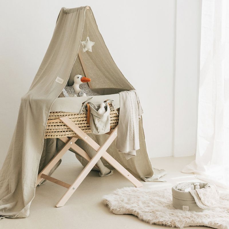 Couffin souple en osier avec anses en cuir Babyshower Ambiance 5