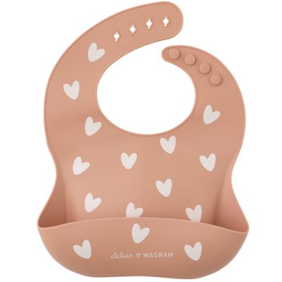 Bavoir en silicone Coeurs Latté Atelier Wagram
