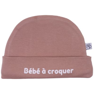 Bonnet doublé pur coton Bébé à croquer Mocha