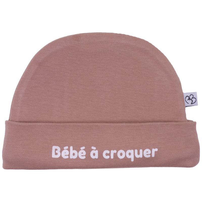 Bonnet doublé pur coton Bébé à croquer Mocha BB & Co Produit 1