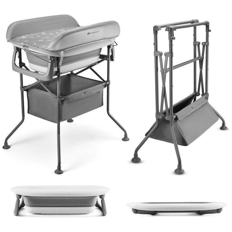 Baignoire avec table à langer Bubbly Grey Kinderkraft Produit 1