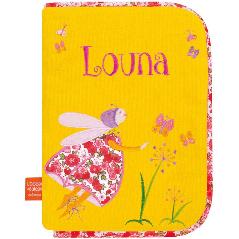 Protège carnet de santé Luciole aux papillons (personnalisable) L'oiseau bateau