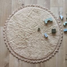 Tapis rond Perla Sable (110 cm)