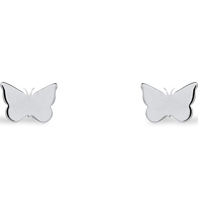 Boucles d'oreilles Nature papillon (argent 925°) Coquine