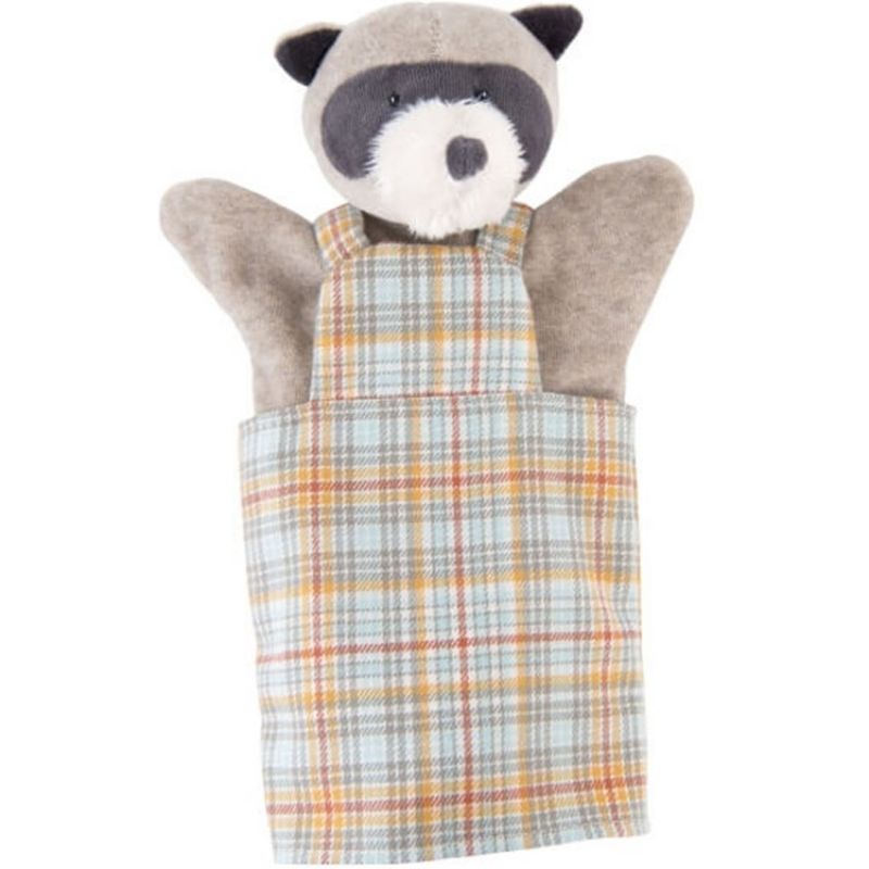 Doudou marionnette Simon le raton laveur La Grande famille Moulin Roty