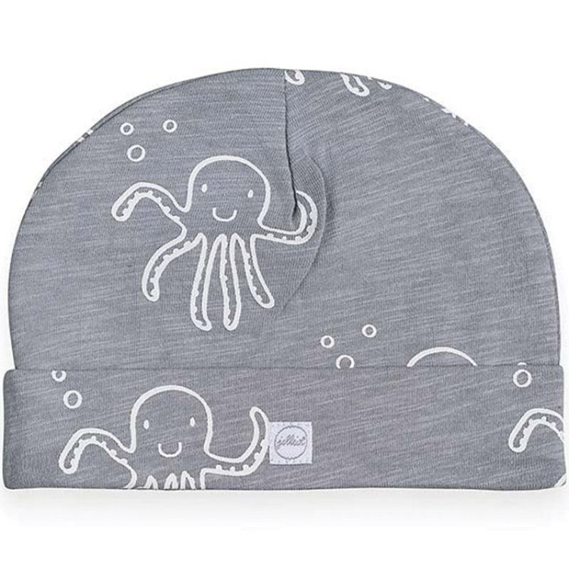 Bonnet en coton Octopus pieuvre gris (6-12 mois) Jollein