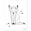 Affiche renard Origami play by Claudia Soria (30 x 40 cm)  par Lilipinso