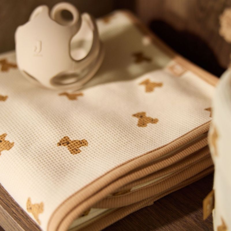 Couverture Little Waffle Mini Teddy Bear (75 x 100 cm) Jollein Ambiance 2