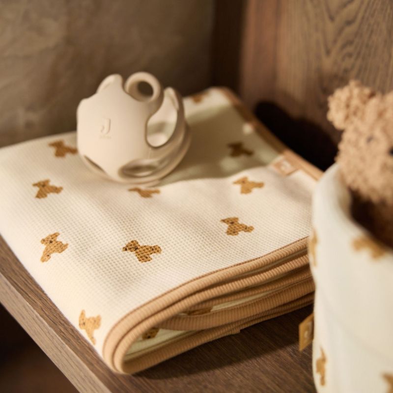 Couverture Little Waffle Mini Teddy Bear (75 x 100 cm) Jollein Ambiance 7