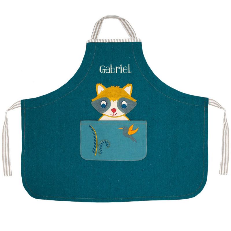 Tablier Tchikis 3 Raton Laveur personnalisable (2-6 ans) L'oiseau bateau Produit 1