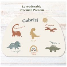 Set de table Mes Dinos Paolo personnalisable - Charlie et Suzie
