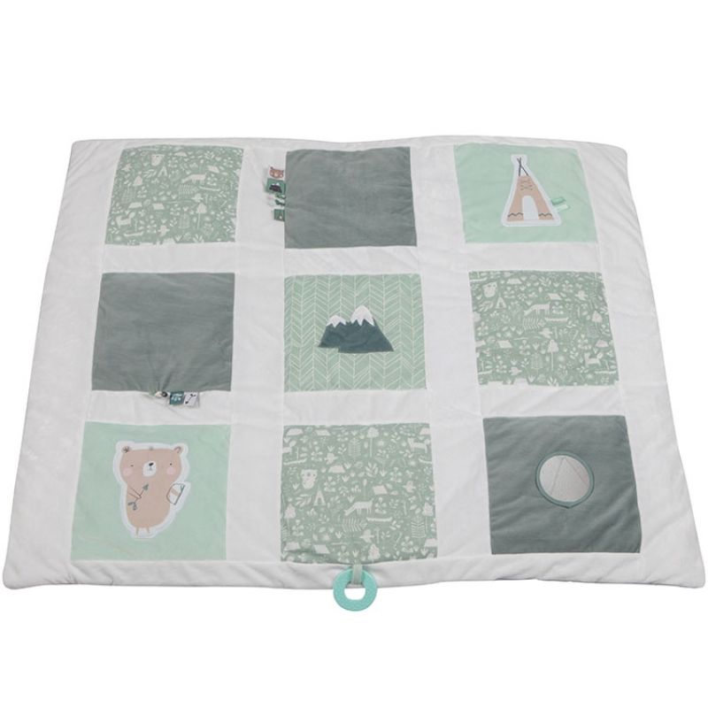 Tapis de jeu ours Adventure mint (85 x 100 cm) Little Dutch